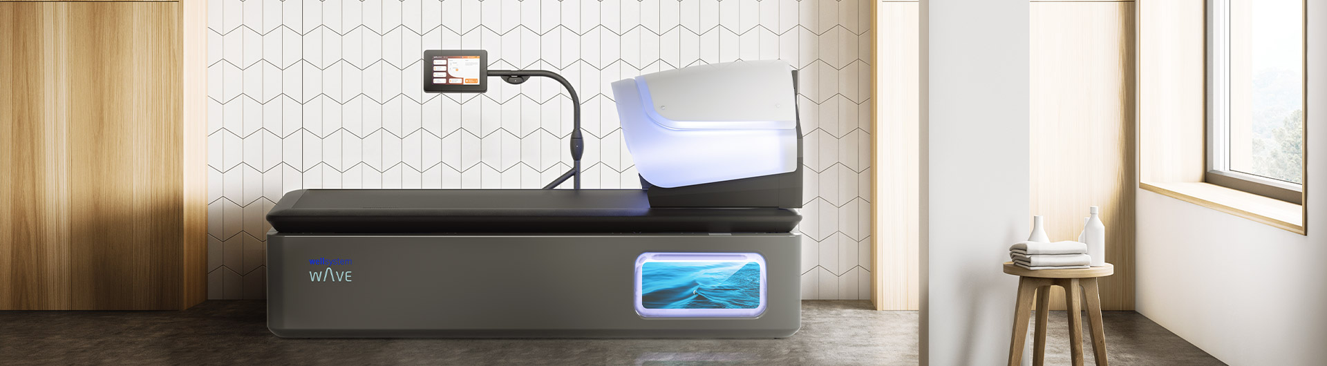 Wellsystem (Überwassermassage) Wave mit Spa Haube